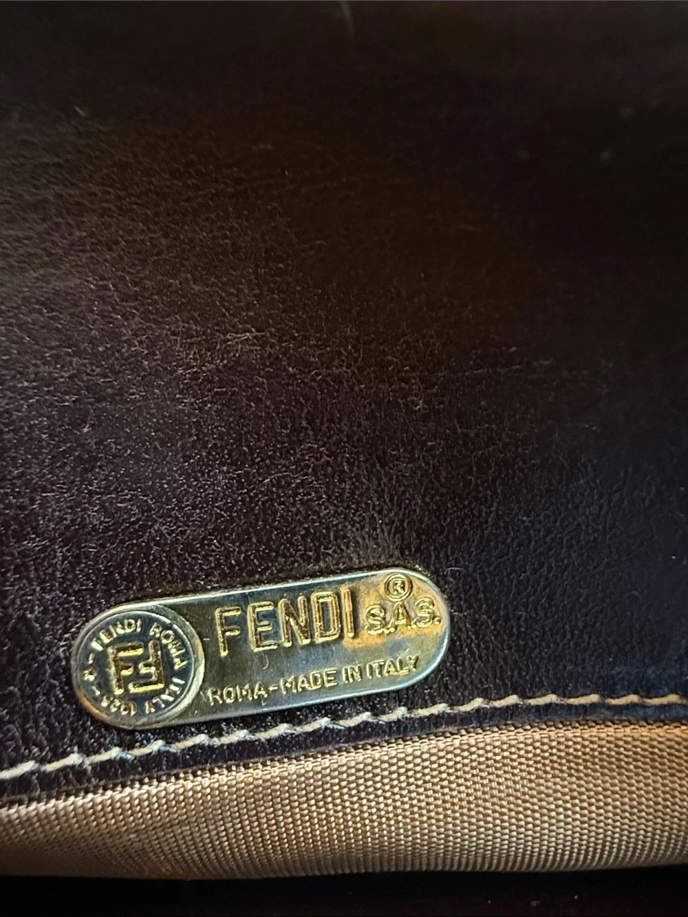 Authentic Fendi Bifold wallet with credit card and zip coin pockets